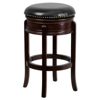 Flash Furniture TA-68829-CA-GG Wood Bar Height Stool in Black Cappuccino